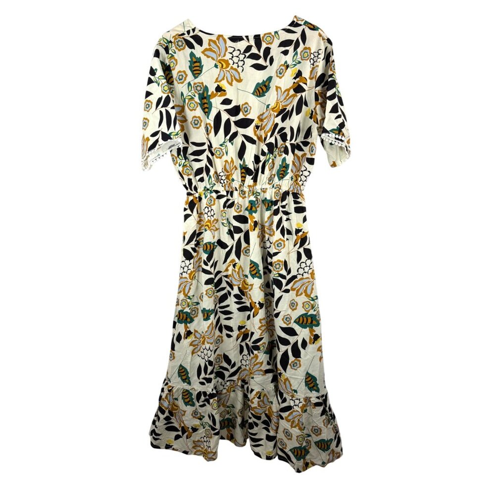 Kindred floral ruffle boho empire waist maxi dress‎ 90s Y2K spring 1X - Picture 3 of 11
